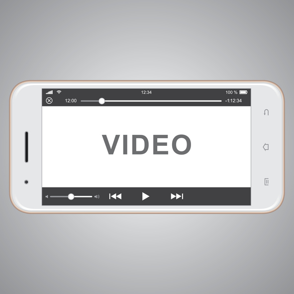 vector mobile phone template for video cover