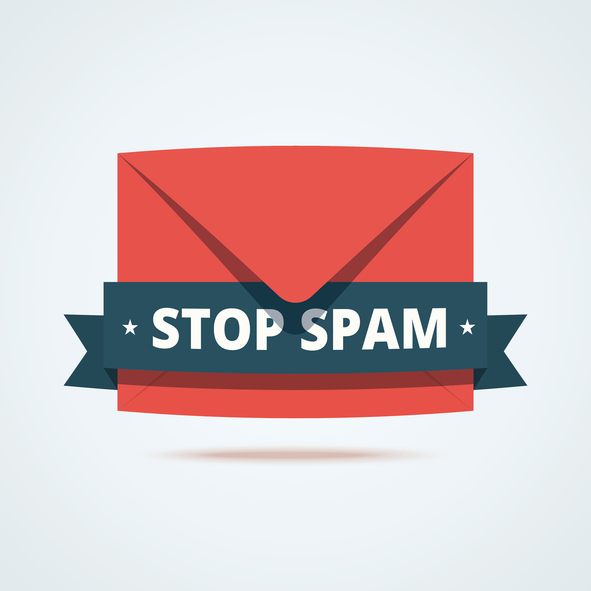 Stop spam illustration.